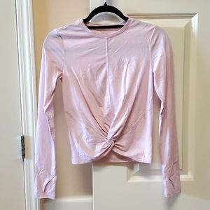 Pink Athleta cropped long sleeve shirt, size XXS, $30